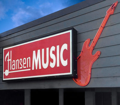 Hansen Music Store Front Sign