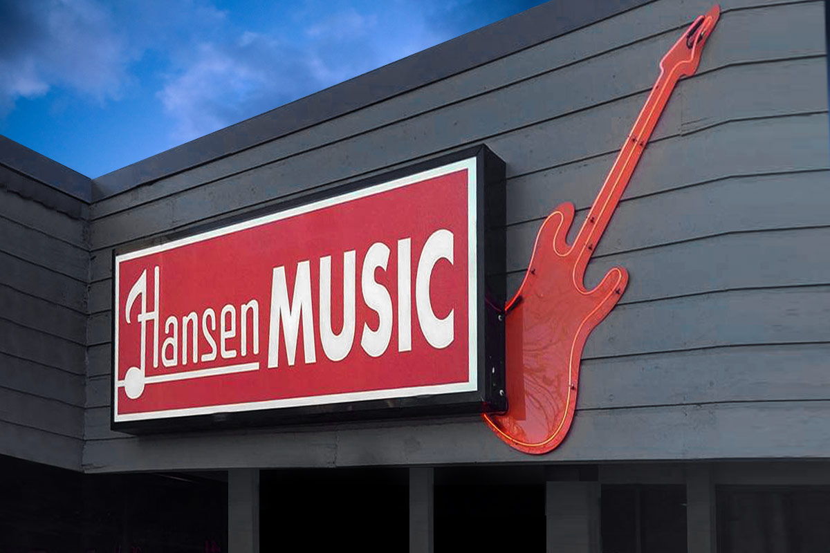 Hansen Music Store Front Sign